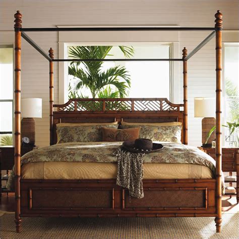 Complete with cross bar supports. 20 Fascinating Bamboo Canopy Beds and Daybeds | Home Design Lover
