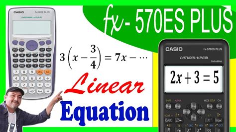 Ecuaci N Lineal En Calculadora Casio Fx Es Plus Youtube