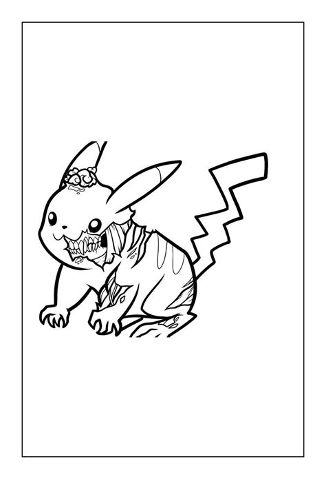 Topics Anime Cool Coloring Pages For Adults F Pikachu Coloring Page