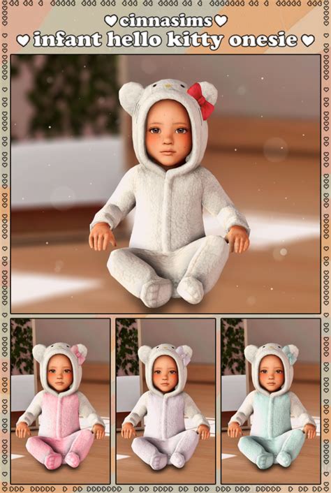 детская одежка Hello Kitty ♡ от Cinnasims The Sims 4 Скачать