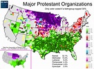 Major Protestant Organizations in the United States (2010) [9900 × 7350 ...