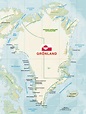 Map of Greenland (Denmark) - Map in the Atlas of the World - World Atlas