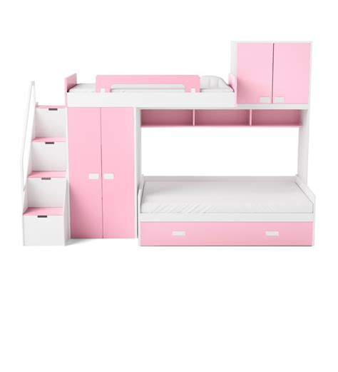 Buy Play Kids Bunk Bed In Pink Colour By Alex Daisy Online Bunk Beds