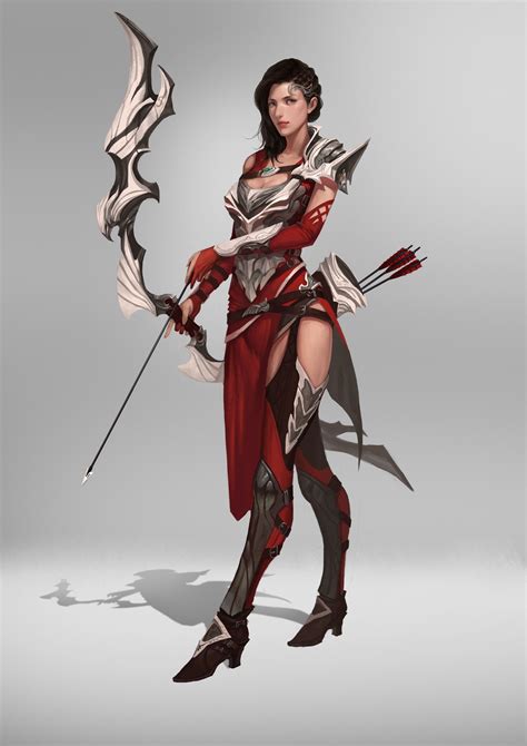 Artstation Archer Concept Design Jiamin Lin Character Design Cartoon Female Character