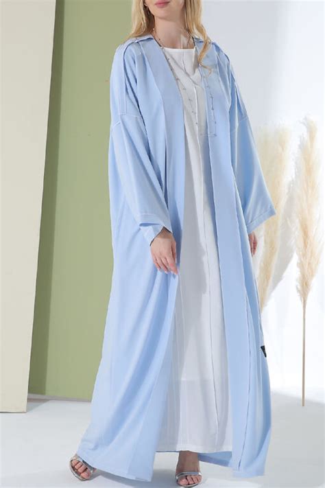 Heracloset Arabic Dresses Online Heracloset Blue Crepe Abaya