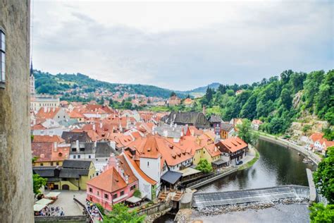 The View Of Cesky Krumlov Castle In The Czech Republic Editorial Photo Image Of Roof Landmark