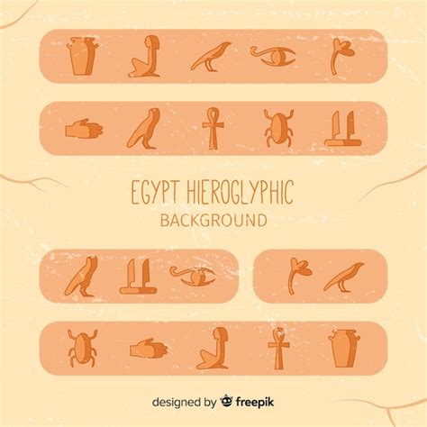 Free Ancient Egypt Hieroglyphics Background With Flat Design Nohatcc