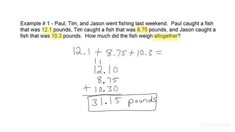 How To Solve Word Problems Involving Addition And Subtraction Of Decimals