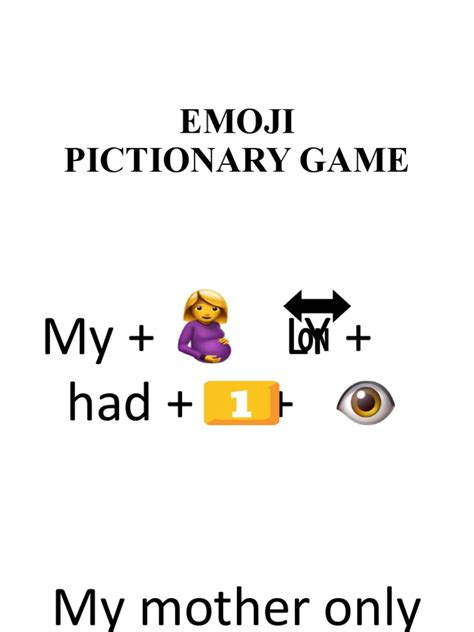Emoji Pictionary Game Pdf