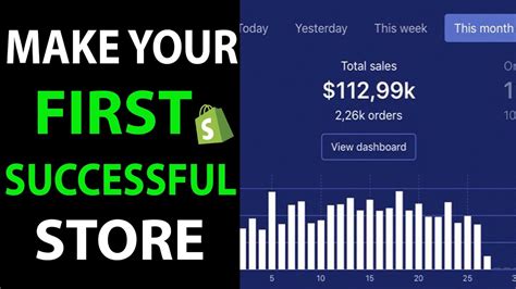 How To Make Your First Successful Shopify Store First Sale With