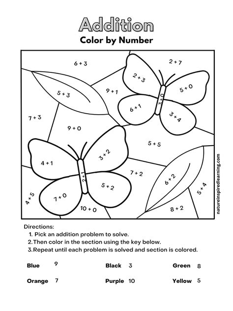 Addition Color By Number Worksheets Kindergarten Mom Worksheets Library