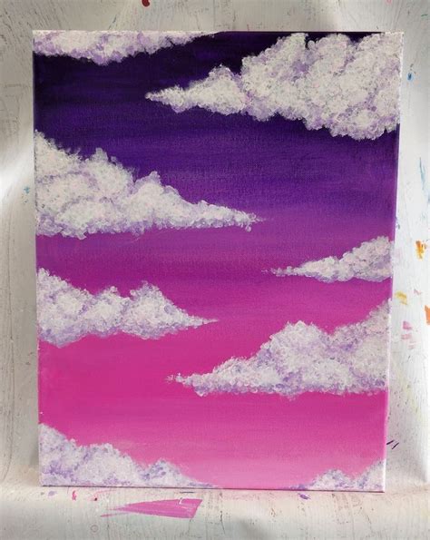 How To Paint Clouds With Acrylic Paint For Beginners Easy Cloud