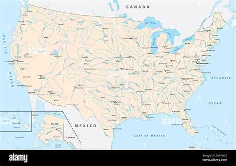Map Of The United States Rivers And Lakes