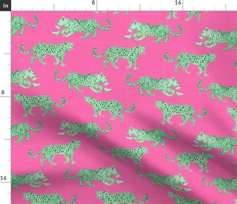 Colorful Fabrics Digitally Printed By Spoonflower Leopard Parade Pink