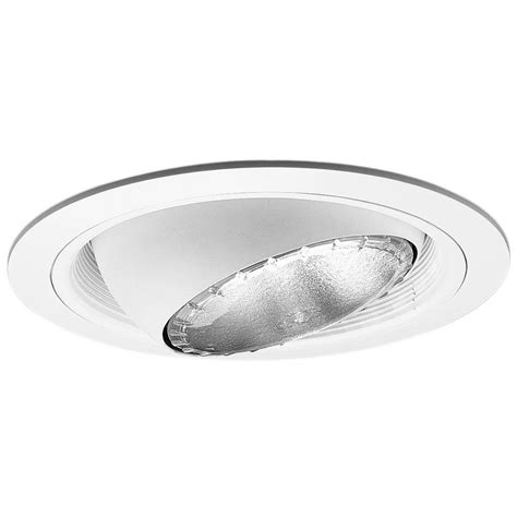 Halo 6 In White Recessed Ceiling Light Trim With Regressed Adjustable