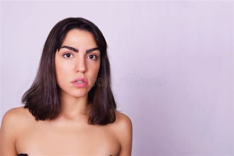 Closeup Portrait Of Beautiful Hispanic Young Woman Stock Image Image