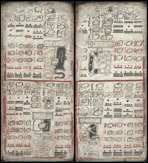 12 Mayan Writing The Dresden Codex Ideas Mayan Mayan Art Maya