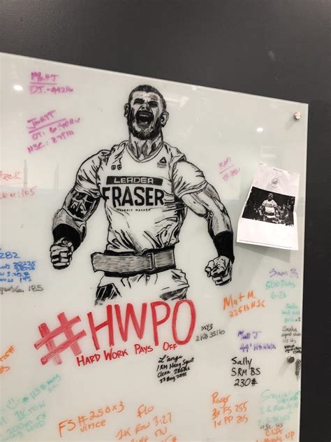 Coach At My Box Drew A Pic Of Fraser On The Pr Board Rcrossfit