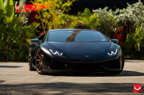 Supercar For A Luxury Night Out Black Huracan On Bronze Wheels — Carid