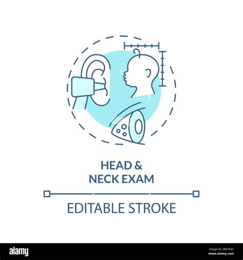 Head And Neck Exam Turquoise Concept Icon Stock Vector Image And Art Alamy