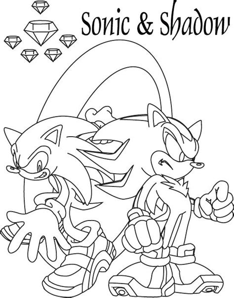 It is a dark colored hedgehog with red boots. Sonic And Shadow Coloring Pages at GetDrawings | Free download