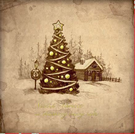 V ten kouzelný vánoční čas, ať přání se vyplní každému z vás. GOLDPRESS Vánoční přání N-739 13,5x13,5 cm, retro