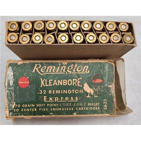 Ammo 32 Remington Express Remington Kleanbore Vintage 20 Rds