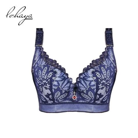 Lohaya Lace Woman Bras Push Up Bra Plus E F Cup Size Women Underwear