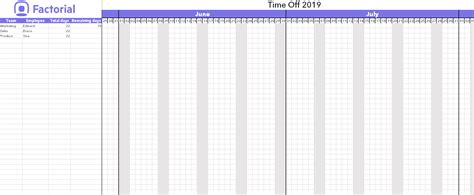 Time Off Template Excel