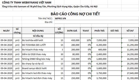 Mẫu File Excel Chuyên Nghiệp Archives Page 8 Of 18 Wpro 20 Phần