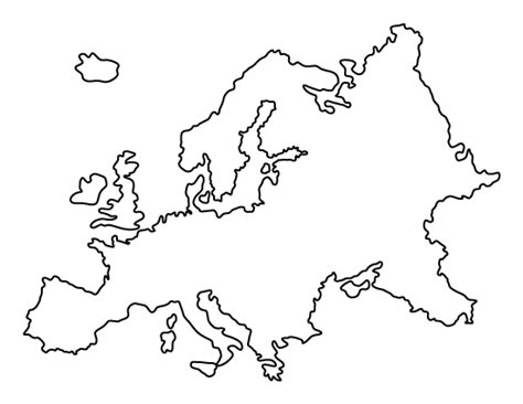 Printable Europe Template