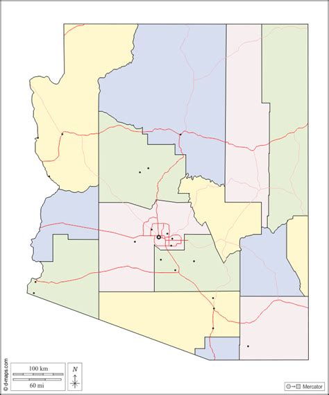 Arizona Free Map Free Blank Map Free Outline Map Free Base Map