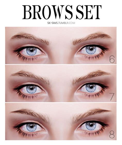 Sk Sims —————— Brows Set—————— Three Version Of Eyebrows