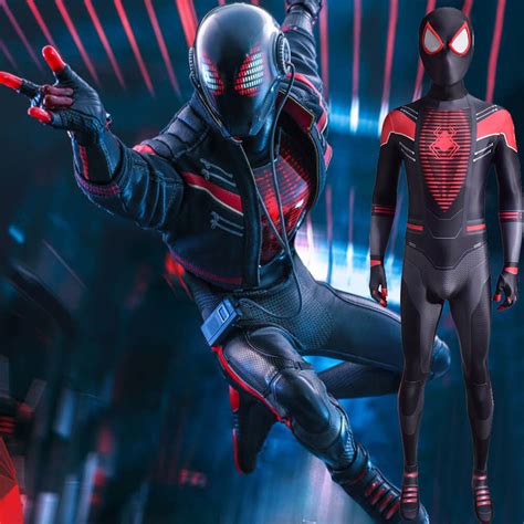 Spiderman Miles Morales Ps5 2020 Variant Suit Cosplay Traje Adulto
