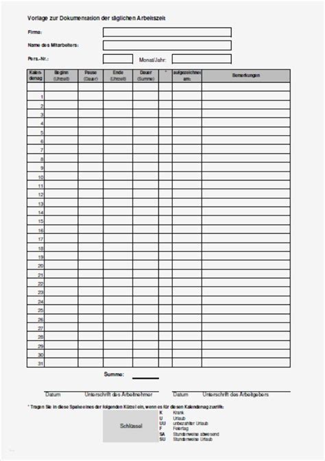 Stundenzettel vorlagen download für word, pdf und excel kostenlos. Datev Vorlage Zur Dokumentation Der Täglichen Arbeitszeit ...