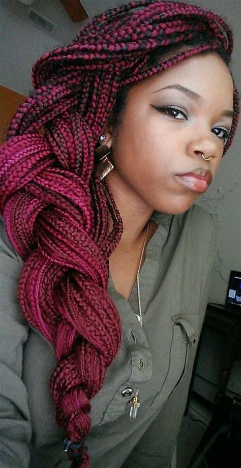 Having long hair is not really bad. 45 Photos of Rockin' Red Box Braids