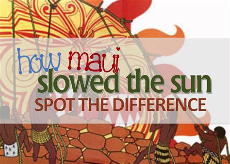 Activity Sheet How Maui Slowed The Sun Spot The Difference Pinoy Stop
