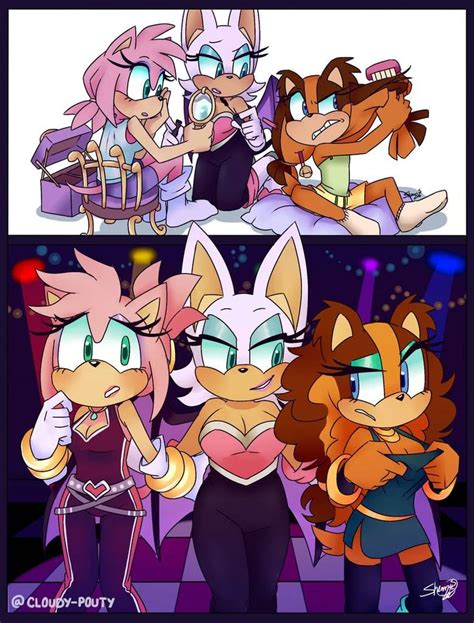 Request For Jblaser Girls Night Out By Cloudypouty Sonic Sonic