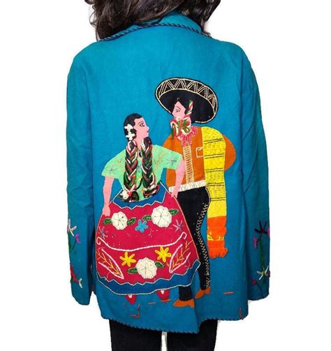 40s Vintage Handmade Jacket Mexico Mariachi Scene Etsy 日本