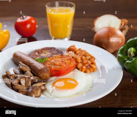 Vegetarian Full English Breakfast Stock Photo Alamy