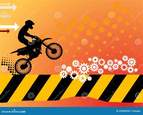 Tła motocross ilustracja wektor Ilustracja złożonej z opona