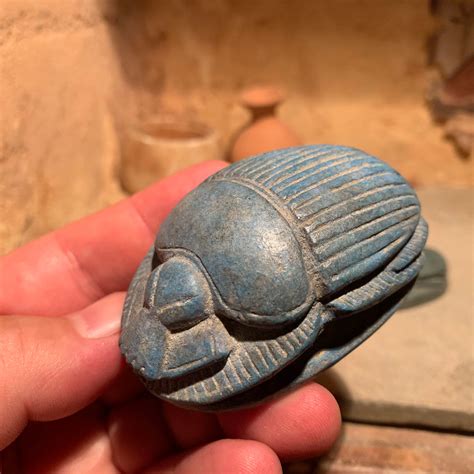 Egyptian Scarab Amulet Collection Ancient Egypt Statue Sculpture