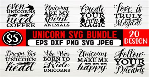 Unicorn Svg Bundle Bundle · Creative Fabrica