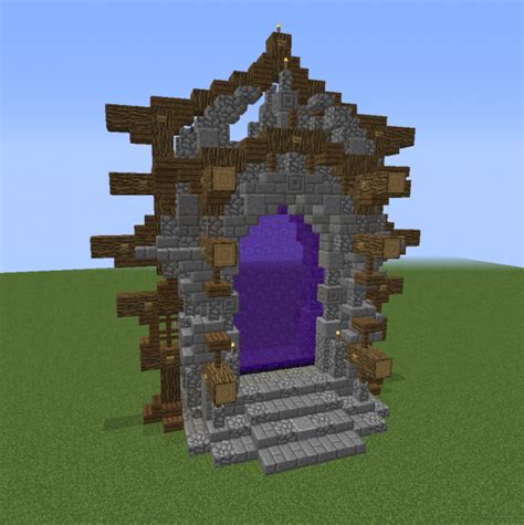Large Nether Portal Design Blueprints For Minecraft Houses Castles