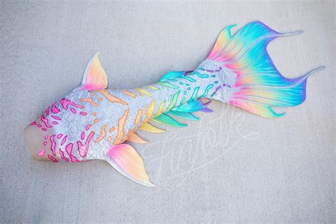 Pastel Rainbow Mermaid Tail By Finfolk Productions Rainbow Mermaid