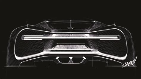 Bugatti Chiron Rear End Sketch By Sasha Selipanov Car Design Super