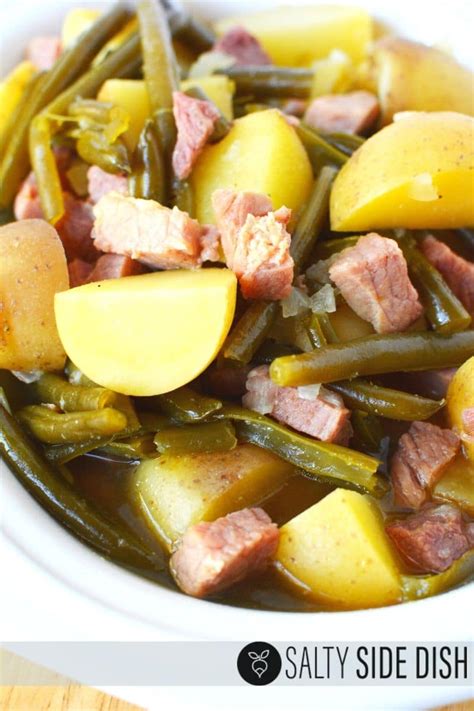 * *just note that if you do a stovetop variation, you'll want to cut the cooking time by about half since the stove simmering. Crockpot Ham, Fresh Green Beans, and Potatoes Recipe ...