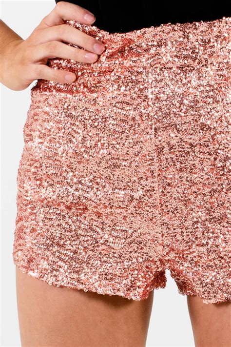 Just Sparkle Pink Sequin Shorts Boutique Party Outfits