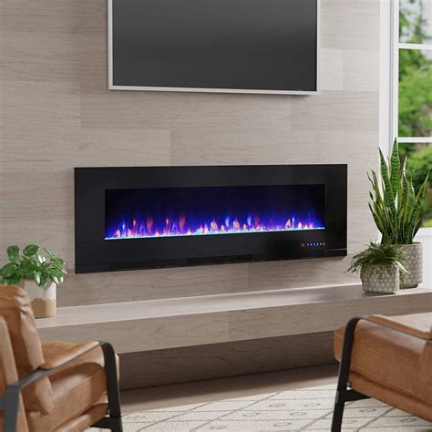 Buy Amazon Basics Wall Mounted Recessed Electric Fireplace 60 Inch
