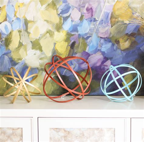 Diy Embroidery Hoop Spheres Design Improvised